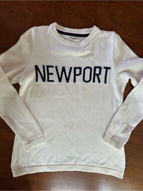 Holebrook Sweden Newport Organic Cotton Knit Sweater Small White